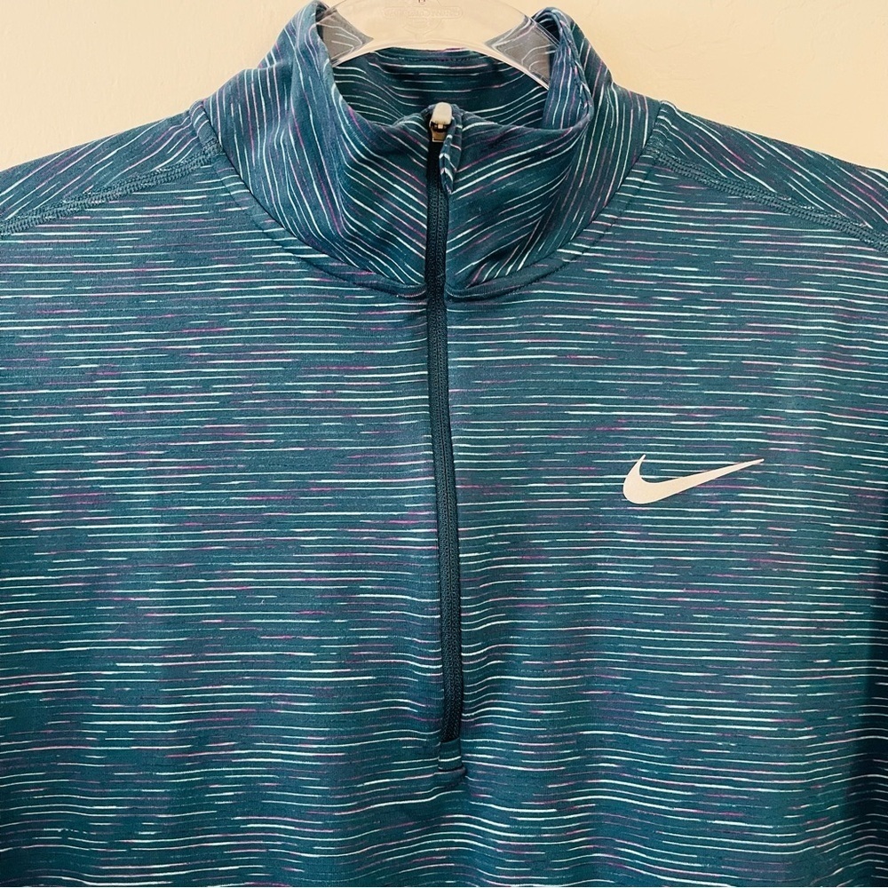 Women’s Nike Teal/ Blue Quarter-Zip Pullover - Picture 8 of 8